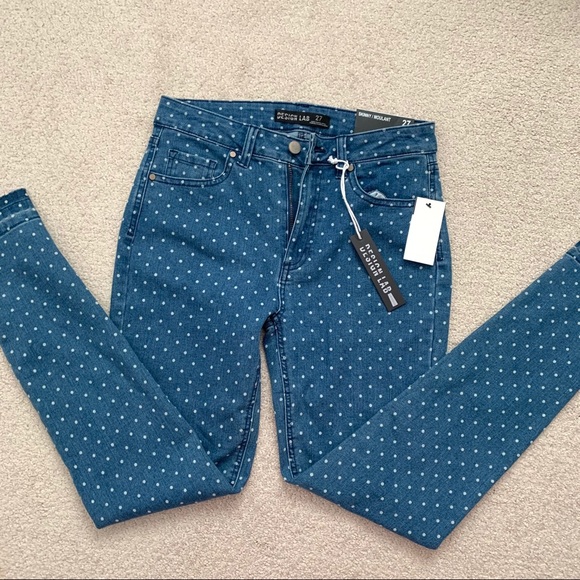 NWT Design Lab Polka Dot Skinny Jeans - Picture 5 of 5